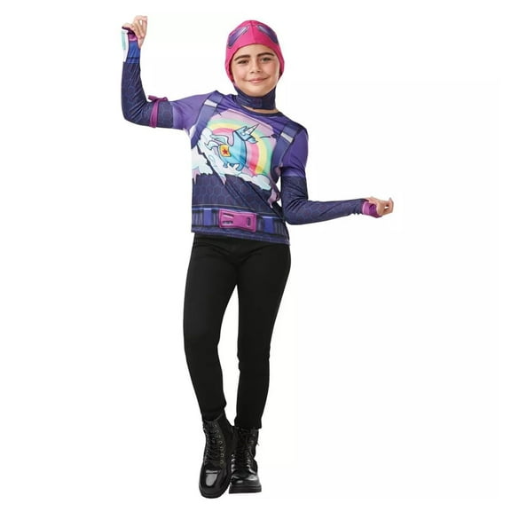 Busy Beetle Limited Fortnite Brite Bomber Teen Costume Top & Cap - 13-14 yrs Unisex