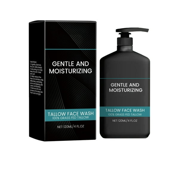 FcBaudy Facial Cleanser, Face Cleanser Men's Tallow Facial Cleanser Gently Cleanses Shrinks Pores Tightens The Skin 120ml face clean
