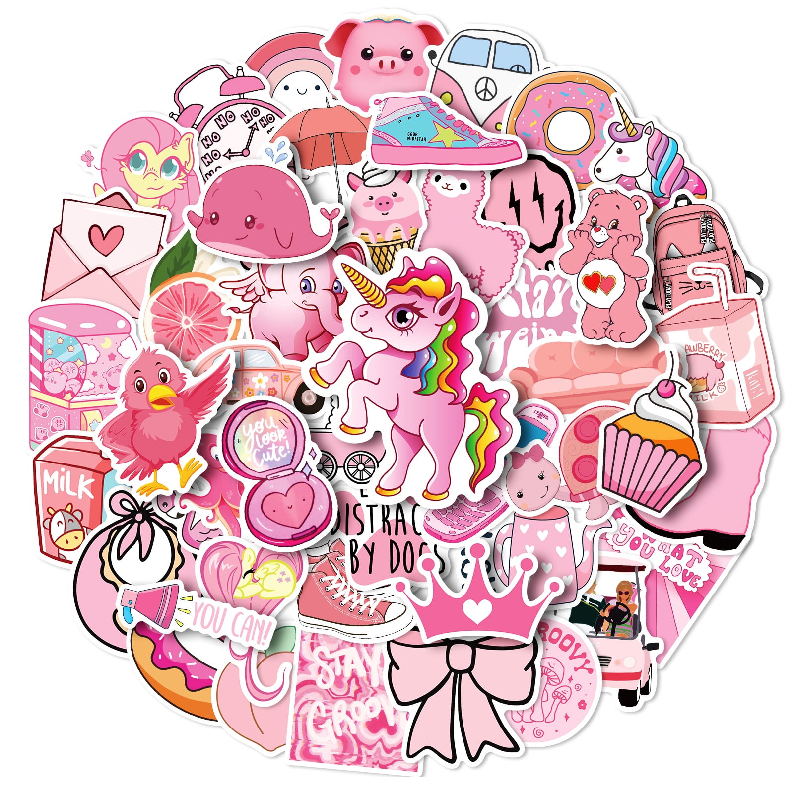 Cute Kawaii Stickers, Cute Sticker Sheets, Yellow Stickers, Pink Stick –  All The Kewt Stickers