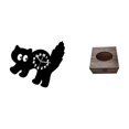 thumbnail image 1 of Reloj de pared acrílico y soporte de madera para caja de pañuelos desechables. Ideal para dormitorio, baño, coche, hogar, estudio, habitación infantil, 1 of 8