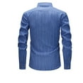 thumbnail image 3 of Dolkfu Long Sleeve Men Tee Shirts Business Striped Workwear Formal Solid Dress Shirts Tops for Men L, 3 of 3
