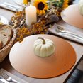 thumbnail image 6 of Fall Round Placemats Set of 4 Orange Ombre Place Mats Thanksgiving Woven Placemat Fall Orange Farmhouse Circle Braided Table Mat for Kitchen Dining Table Autumn Party Home Decor 15 Inch, 6 of 9