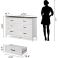 thumbnail image 3 of Gizoon 2-Piece Bedroom Furniture Set, 5 and 6 Drawer Dresser Chest Combo for Bedroom and Living Room, 3 of 8