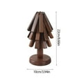 thumbnail image 3 of LmnLft Wooden Trivets for Hot Dishes, Black Walnut Trivet Set with Stand, Tree Design Wooden Pot Holders, Heat-Resistant Kitchen Counter Saver for Hot Pans and Cast Iron Cookware, 3 of 8