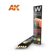 AK Interactive AK10045 Weathering Pencils Basic Colors Shading & Demotion Set