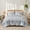 Aqua, variant on Full Queen 100% Cotton Quilt Set with Medallion Block-Print Design, 2" Channel Quilting, Lightweight All-Season Bedspread with Blanket Stitch, Prewashed for Softness