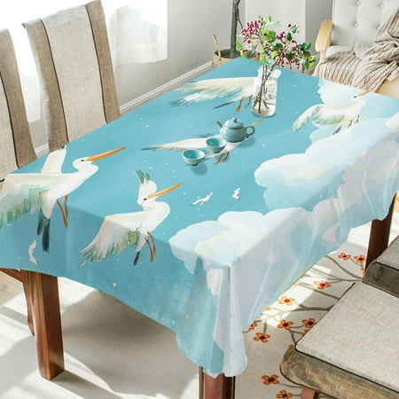 

BZSMCE Square Tablecloth White Seagulls Pattern Tableclothes