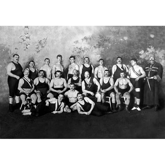 Russian Wrestling Team Fine art canvas print (20" x 30")