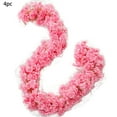 thumbnail image 2 of Guirnalda artificial de ratán de flor de cerezo | Pack de 4, 70,8 pulgadas cada uno - rosa, amarillo, blanco • Decoración colgante de plástico | Chimenea, marco de puerta, boda, decoración para, 2 of 8