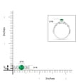 thumbnail image 5 of ANGARA Natural Nature Inspired Emerald & Diamond Filigree Ring in 14K White Gold for Women (Size-5mm) | May Birthstone, Birthday, Anniversary, Jewelry Gift for Women | Natural Emerald Ring, 5 of 9