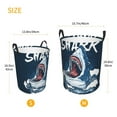 thumbnail image 5 of Haiem Shark Leather Dirty Clothes Laundry Basket,Sturdy & Waterproof,Collapsible Round Design For Efficient Space Management,Multi-Purpose Storage Basket, 5 of 8