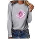 thumbnail image 2 of Puntoco Mujer Cáncer de mama top Casual Manga larga O-cuello Sudadera Pullover Blusa Puntoco Puntoco-4790, 2 of 4