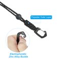 thumbnail image 4 of Uxcell Badge Lanyard 18.8 Inch, Necklace Keychain Cord Metal Clasp Hook Ring Strap for Keys, Black White, 4 of 5