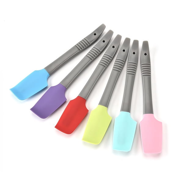6PCS Multi-Purpose Silicone Scraper Tools for Baking  Assorted Colors
