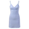 thumbnail image 4 of Ketyyh-chn99 Robes Femmes Été 2024 Robe de Plage Décontractée Imprimé Fleuri Col en V Manches Mi-Longues Robe Bohème une Pièce Violette,TG, 4 of 4