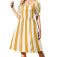 thumbnail image 2 of Dapper Dans - Yellow Sleeveless Dress Clothing female summer dress woman 2024 trendy, 2 of 7