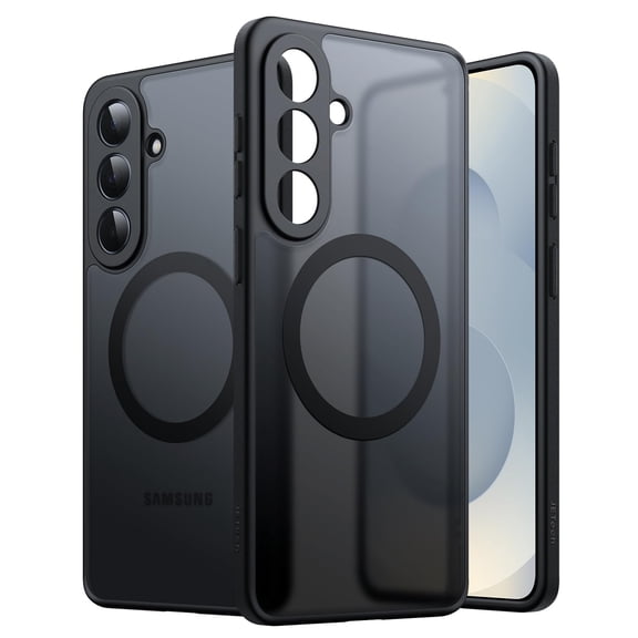 JETech Magnetic Case for Samsung Galaxy S26 Plus, Translucent Matte Back Shockproof Cover (Black)