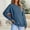 Navy, variant on Womens Oversized V Neck Sweatshirts Plus Size Long Sleeve Pullover Preppy Sweatshirt Cozy Soft Cotton Sweatshirts Pink L