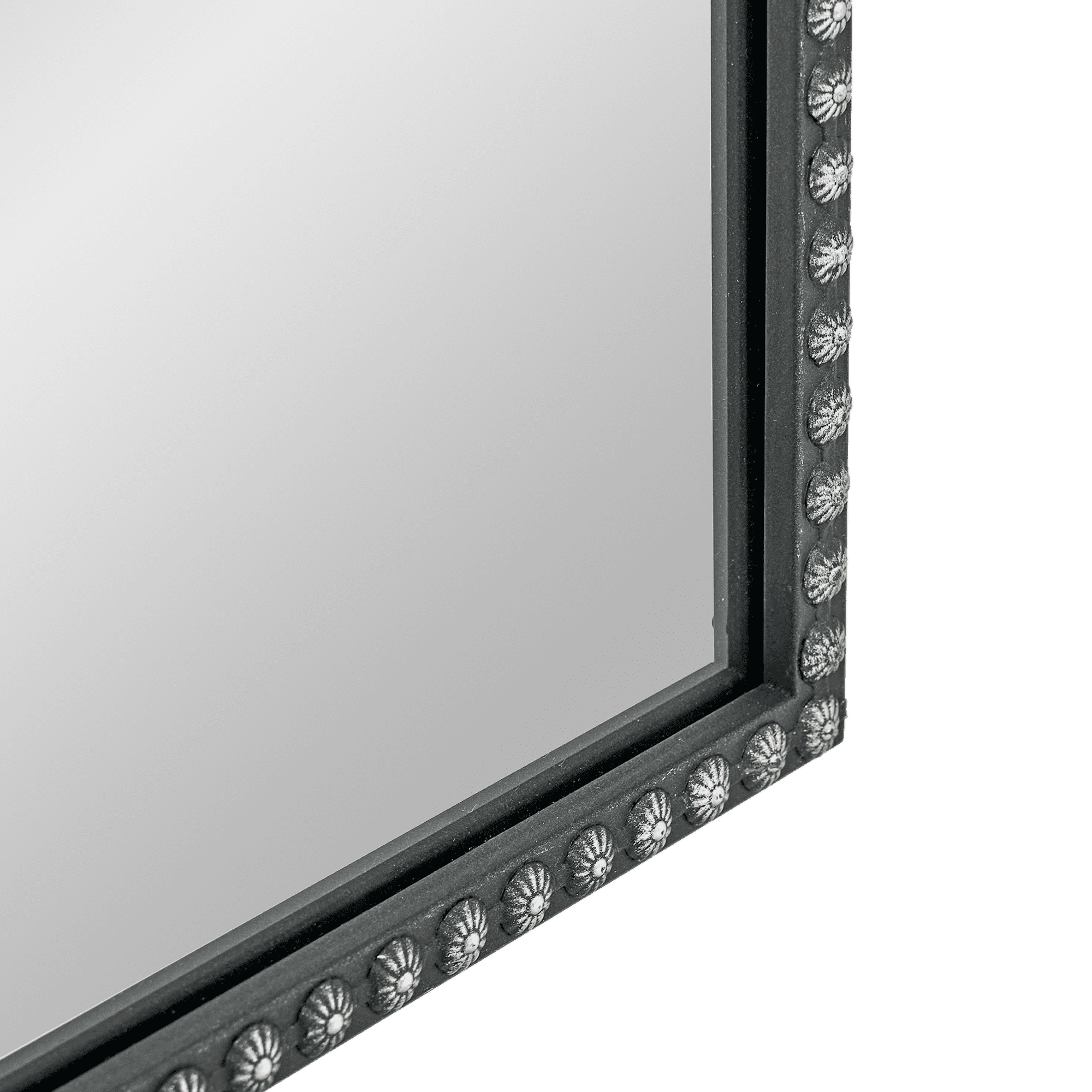 Filigree 20x30 Black Arched Ornate Large Wall Mirror for Bathroom or Living Room
