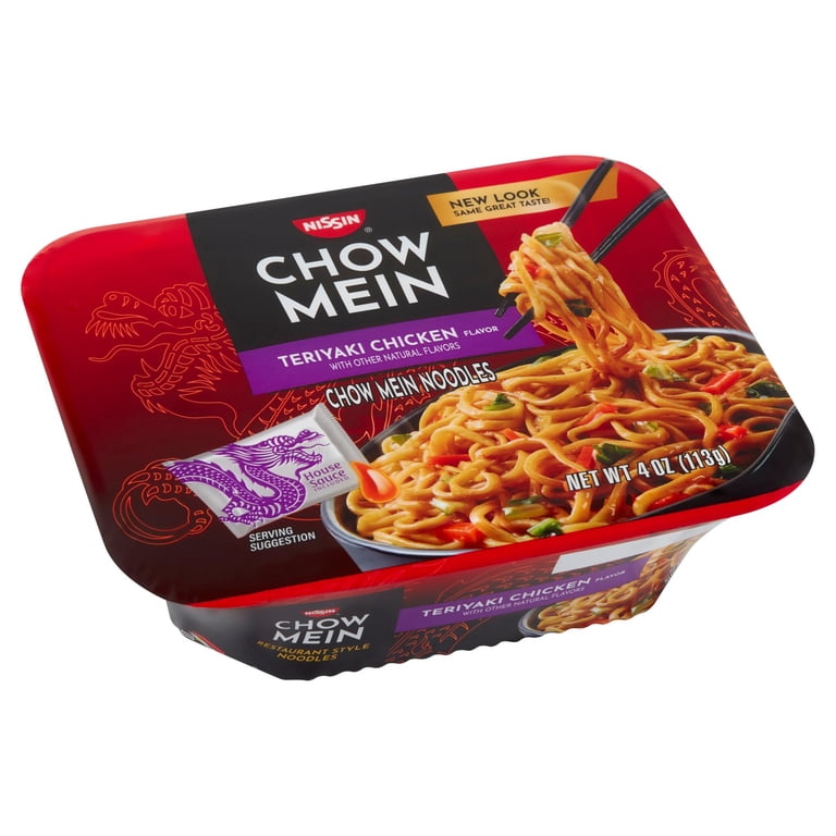 Nissin Chow Mein Noodle Premium Teriyaki Chicken Flavor 4 oz