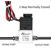 1/4 DC 24V 2 Way Normally Closed Pneumatic Aluminum Electric Solenoid Air Valve