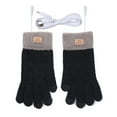 thumbnail image 6 of Fjofpr Heated Gloves for Women Cold Weather Heated Gloves for Men Winter Gloves Women Warm USB Winter Men Women Fashion Cold Warm Heating Windproof Half Bare Finger Knit Gloves, 6 of 9