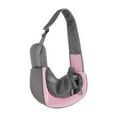 thumbnail image 2 of Bolsa bandolera para transportar mascotas, bolsa de malla transpirable para llevar en , viajes y caminatas Rosa, 2 of 8