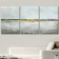 thumbnail image 2 of wall26 Canvas Print Wall Art Set Minimal Pastel Blue Gold Paint Landscape Abstract Shapes Illustrations Modern Art Decorative Multicolor for Living Room, Bedroom, Office - 24"x36" x 3, 2 of 5