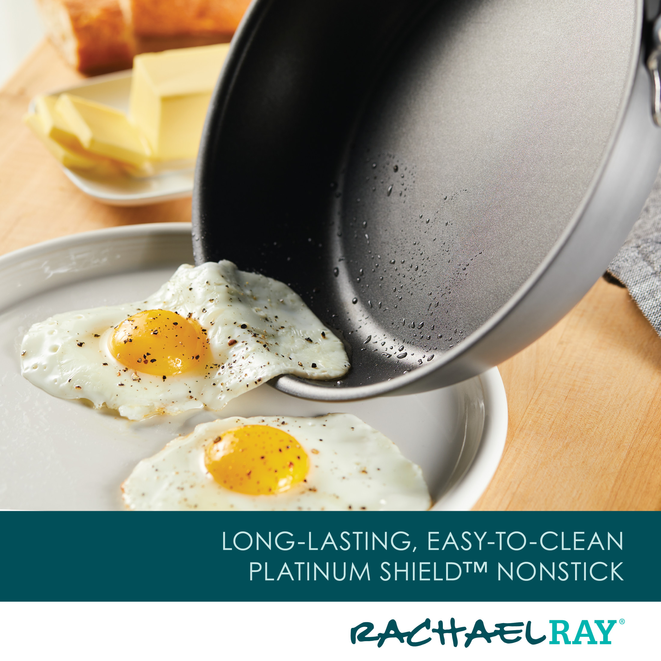 Rachael Ray Create Delicious 12.5" Nonstick Hard Anodized Aluminum Fry Pan