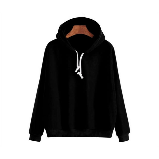 Femmes Automne Hiver Pull à Capuche Manches Longues Couleur en Vrac Pull-Over