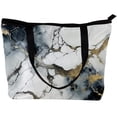 thumbnail image 2 of Marble Canvas Leather Mix Handbag with Twill, Sponge, and Jeanette Materials - 30x10.5x39cm/11.8x4.1x15.4in Size, 2 of 5