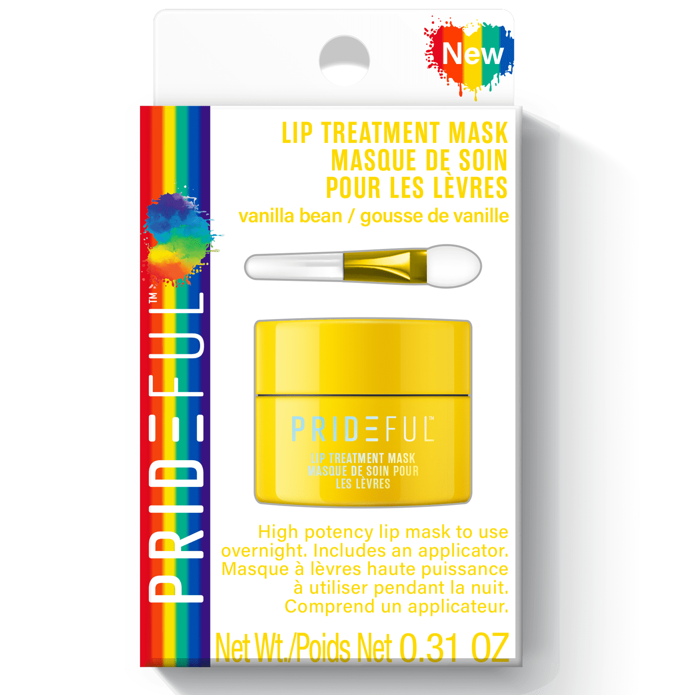 Prideful Overnight Lip Mask, Vanilla Bean, 0.31 oz