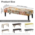 thumbnail image 7 of Jiueut Robin Bird Peony Flower Print Dining Room Bench Covers, Stretchable Long Bench Seat Slipcover Anti Dust Rectangle Chair Protection for Living Room Bedroom Kitchen, 7 of 7