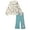 White / green, variant on Disney Frozen Elsa Little Girls Fleece Hoodie and Leggings Outfit Set Toddler to Big Kid