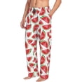 thumbnail image 2 of Uemuo Hand Drawn Watermelon Pattern Men's Wide Leg Palazzo Lounge Pants with Pockets Light Weight Loose Comfy Casual Pajama Pants-XX-Large, 2 of 9