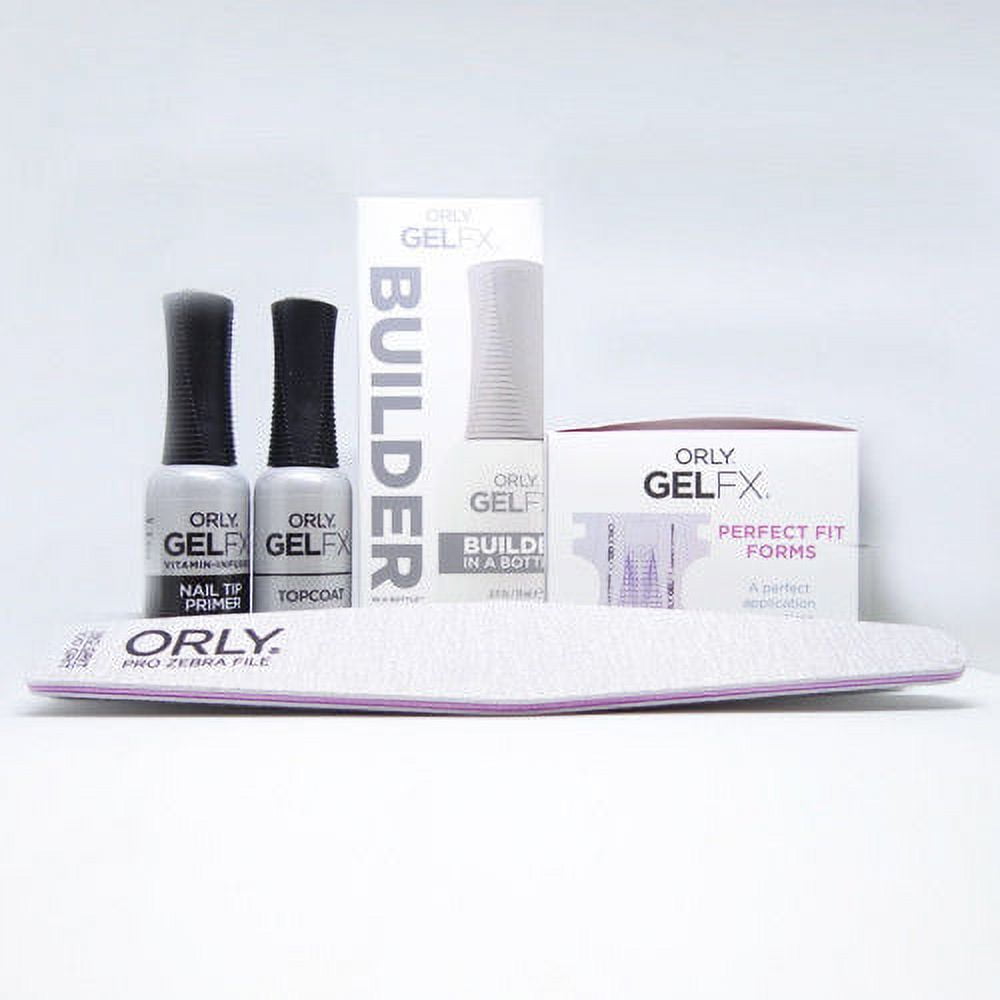 ORLY GELFX Builder In A Bottle Intro Kit Free Glitz Crystal Glass File 5.5 in Fuschia