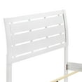 thumbnail image 4 of Benjara Eve Full Size Bed, Slatted Headboard, Chamfered Legs, White Wood, Modern, 4 of 5