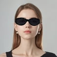 Luoshungang Cat Eye Sunglasses For Women Cute Oval Thick Frame