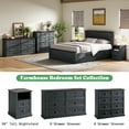 thumbnail image 5 of Papajet 42" Farmhouse 8 Drawer Dresser with Storage Drawers, Living Room Organizer, Dark Blue, 5 of 7
