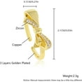 thumbnail image 7 of Z ZACHÉ Gold-plated Large Bow Ring Inlaid with Cubic Zirconia Gold Bow Open Ring Suitable for Women, 7 of 7