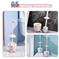 thumbnail image 7 of XXXFLOWER Toilets Brush Caddy Sets Bathroom Cleaner Holder with Silicone Bristle,Pink, 7 of 7