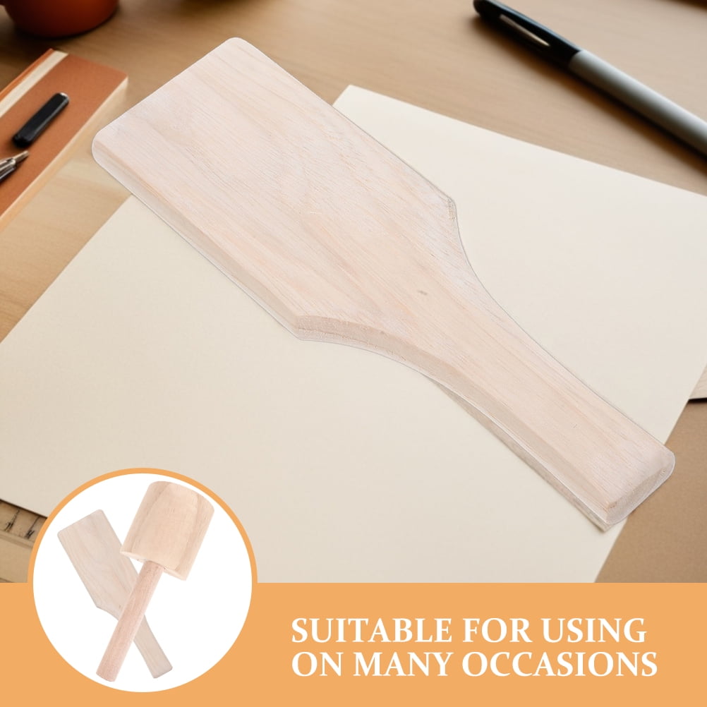 LOLIPPYY Set of 4 Wooden Clay Modeling Boards with Smooth Rounded Edges for Accurate Pottery Shaping, Beige