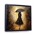 thumbnail image 2 of Designart "Stylish Woman With Umbrella III" Fashion Floater Framed Canvas Print, 2 of 7