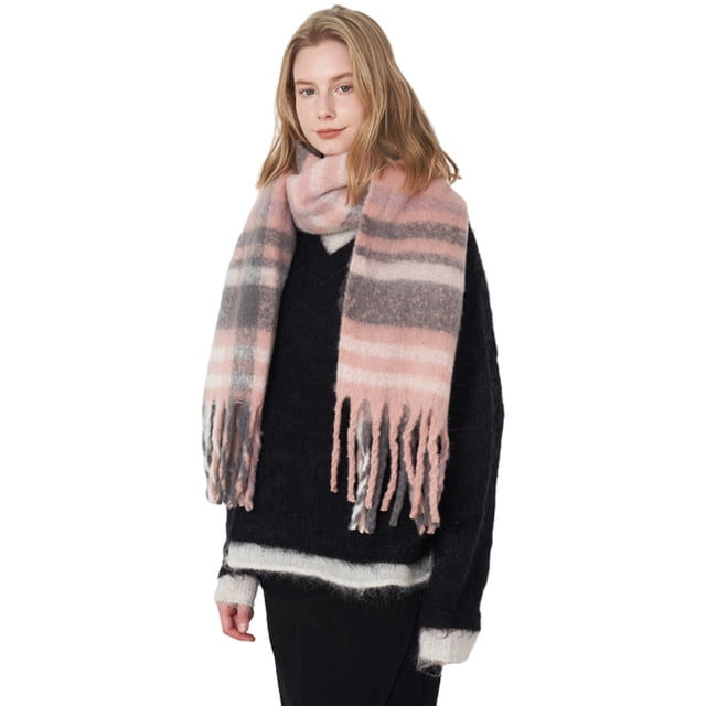 Bufanda para hombres y mujeres Bufanda de cuello Bufanda de invierno a cuadros Sensación de cachemira suave unisex para hombres y mujeres Bufanda de otoño invierno Suave Clásico Cálido