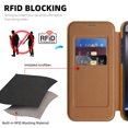 thumbnail image 4 of Allytechgroup iPhone 16 Pro Max Wallet Case Compatible with MagSafe, PU Leather Folio Card Holder RFID Blocking Shockproof Flip Cover Hidden Closure Phone Case for Apple iPhone 16 Pro Max, Brown, 4 of 8