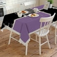 thumbnail image 4 of Purple Black Rectangle Tablecloth, Farmhouse Striped Modern Abstract Art Waterproof & StainResistant Tablecloth, Washable Oil-proof Table Cover for Dining/Party/Wedding/Camping/Buffet 54x108 In, 4 of 9