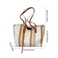 thumbnail image 3 of Bolso informal de hombro para mujer - Bolso mensajero de poliéster marrón • 14,57x10,63x2,76 pulgadas • Correa ajustable para bandolera o bolsa • Talla de teléfono y cartera, 3 of 6