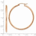 thumbnail image 2 of Auriga Fine Jewelry 14K Rose Gold Heart Large Tube Hoop Earrings for Women, 2 of 5