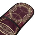 thumbnail image 4 of Yayeee Double Oven Mitt Kitchen Heat Resistant Baking 35" x7" Quilted Glove, Gold Abstract Pattern, 4 of 6