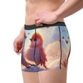 thumbnail image 2 of Sikiie Heart Sky Bird Couple Print Men's Boxer Briefs, Elastic Waistband Boxer Briefs Leggings-X-Large, 2 of 5